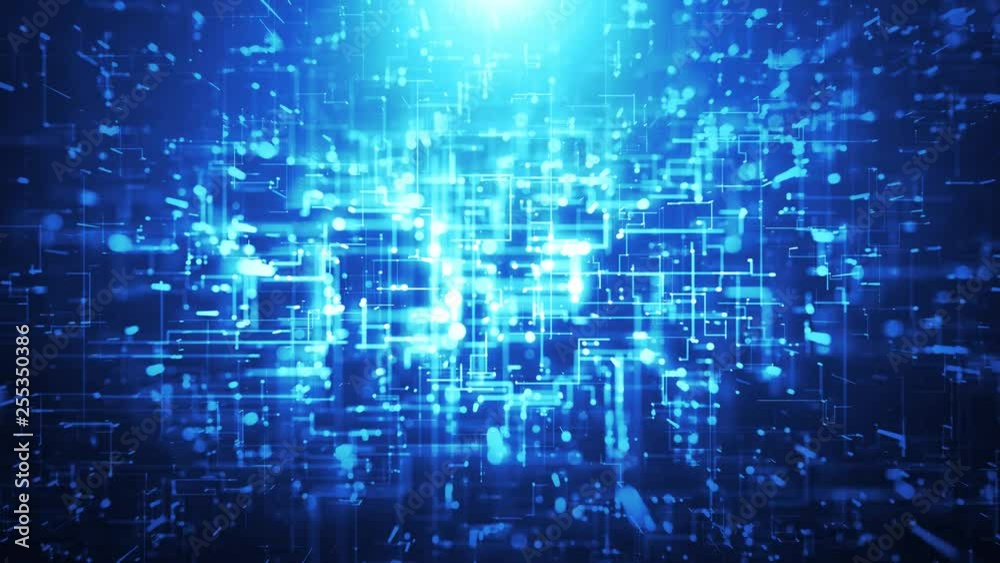 Abstract High Technology Background Loop/ 4k animation of an abstract technology background with lines and dots infographics, data fading and zooming in seamless loop Abstract High Technology Background Loop/ 4k animation of an abstract technology background with lines and dots infographics, data fading and zooming in seamless loop