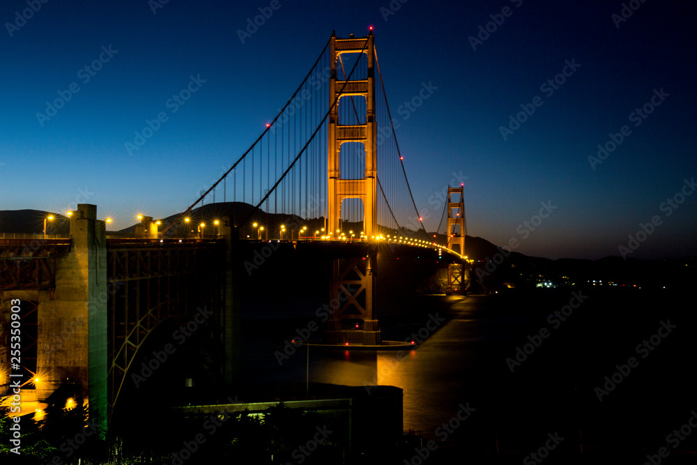 Bridge Golden Gate night shot. Can be used as wallpaper or background Bridge Golden Gate night shot. Can be used as wallpaper or background
