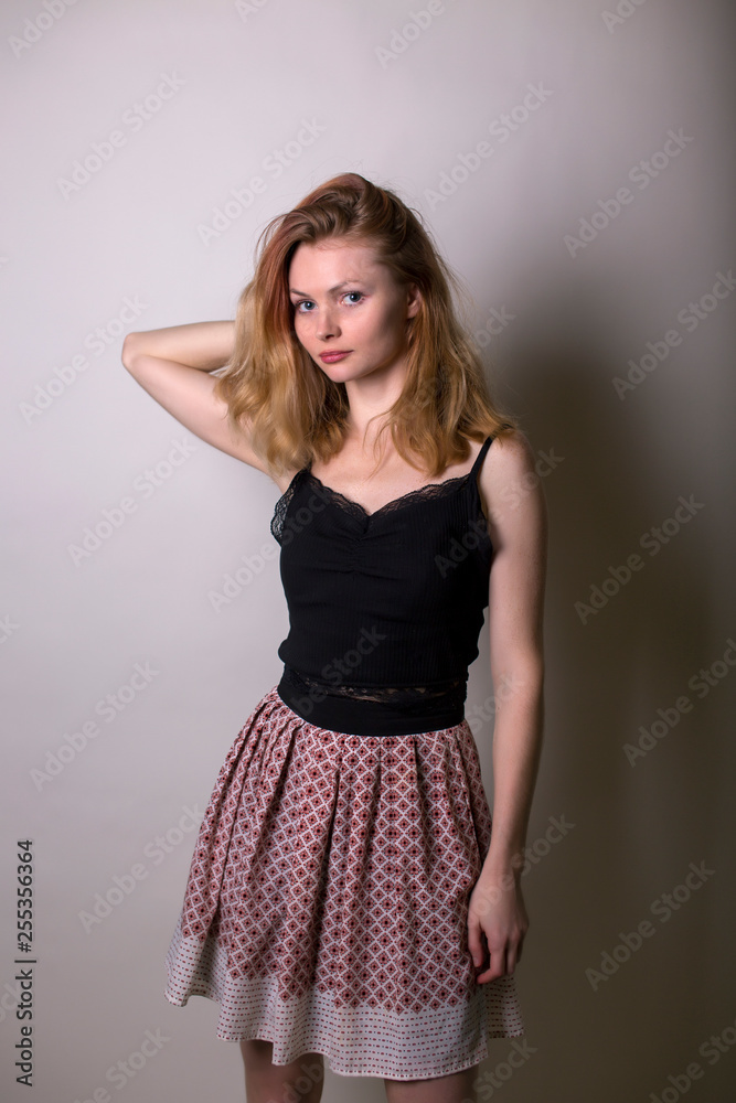 young woman in  dress