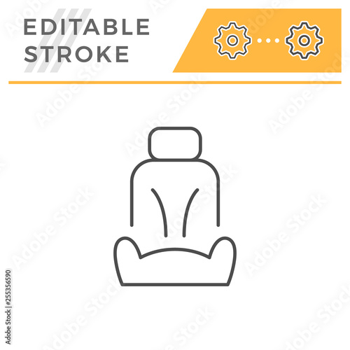 Car seat line icon