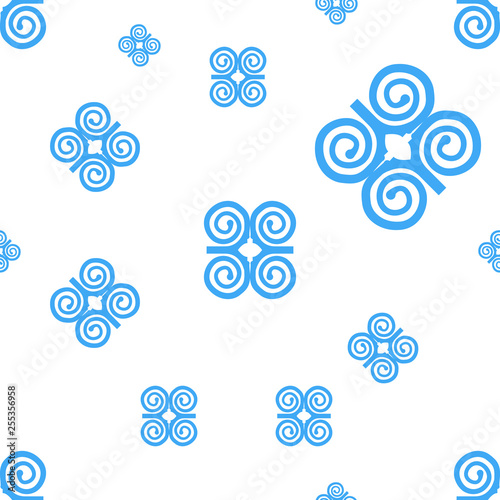 Seamless for Humility with strength or symbol of wisdowm adinkra symbol. Tribal symbol in Africa. Vector pattern illustration.