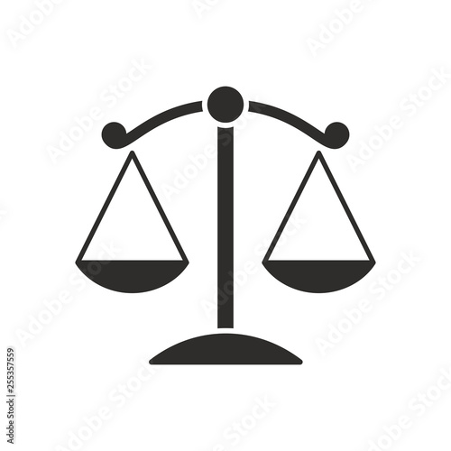 Scales of justice flat icon