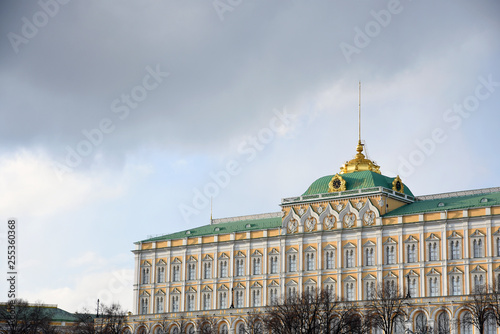 Architecture of Moscow Kremlin. Color photo.