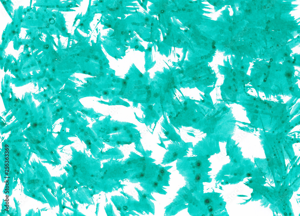 Abstract watercolor turquoise background