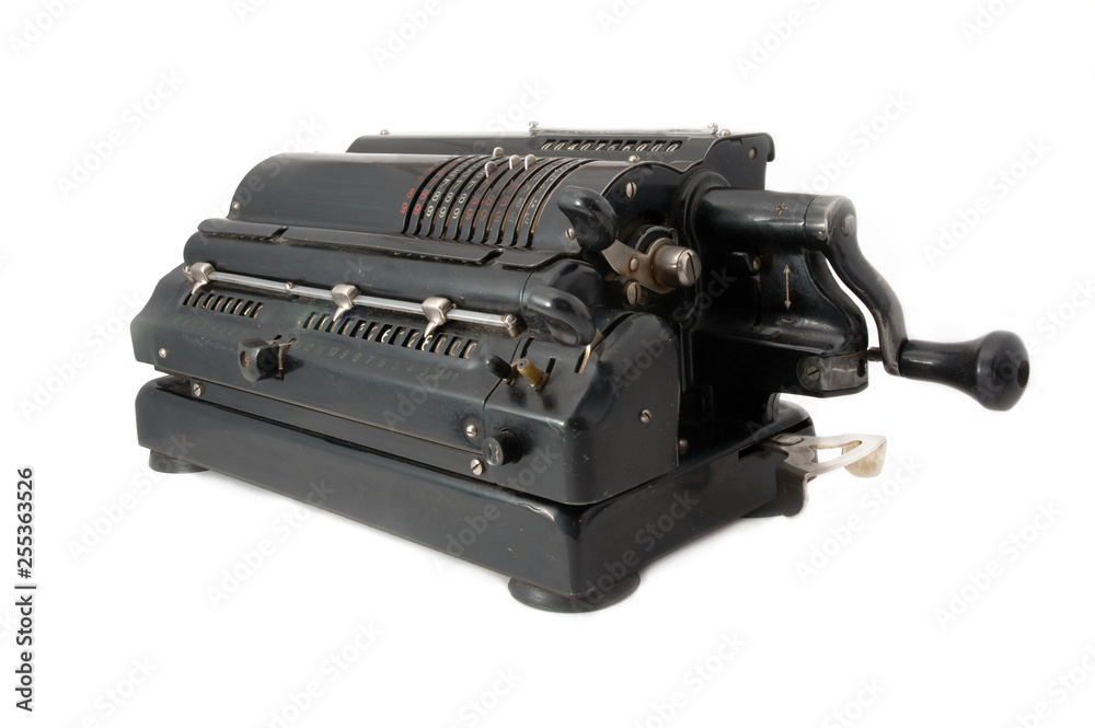 Old counting machine, arithmometer Old counting machine, arithmometer