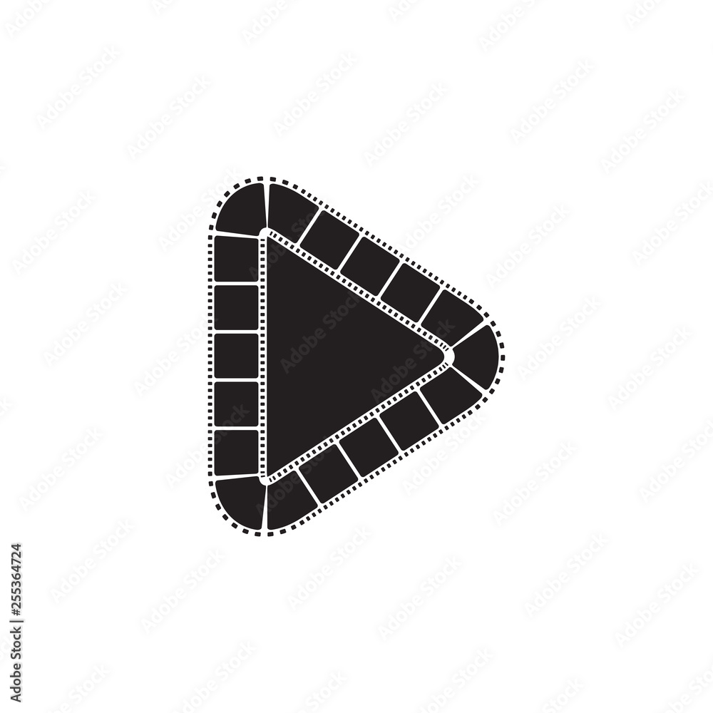 Fototapeta premium Film strip and arrow sign vector illustration