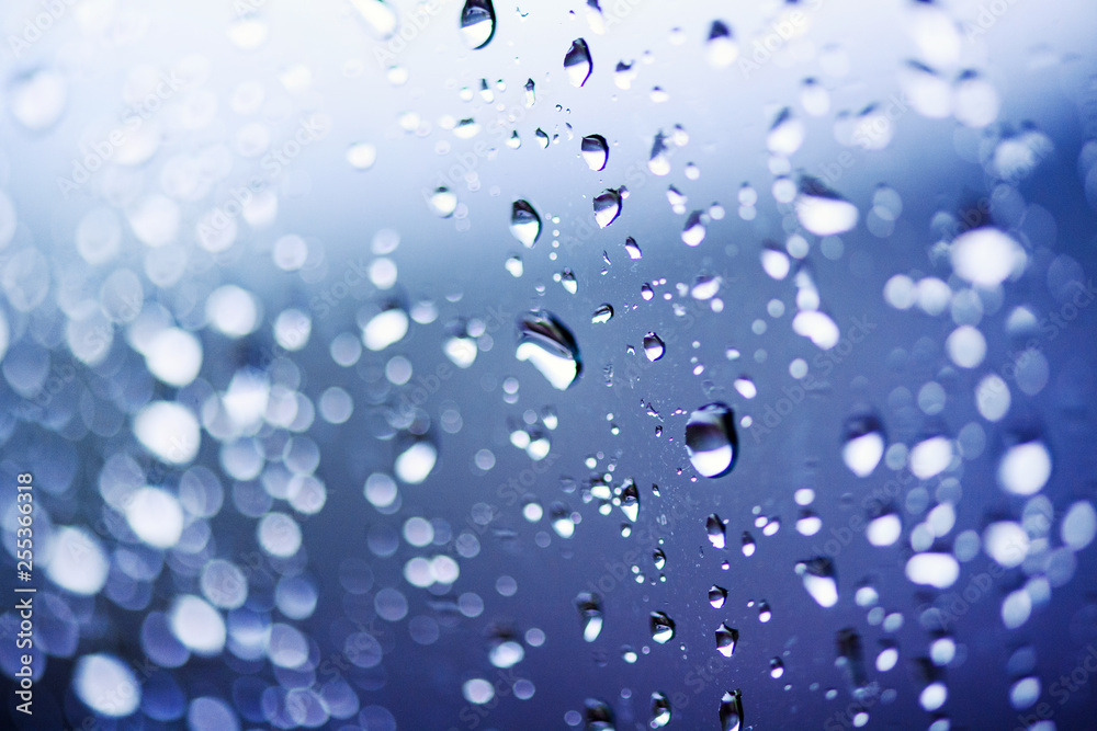 water drops on window glass. Background.
