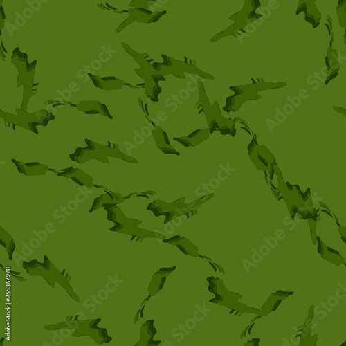 Forest camouflage of various shades of green colors