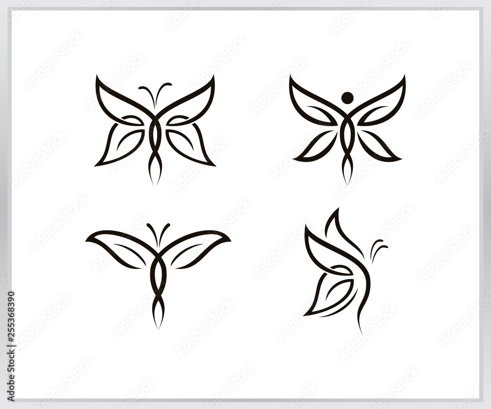 Collection butterfly icon