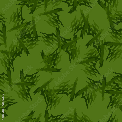 Forest camouflage of various shades of green colors