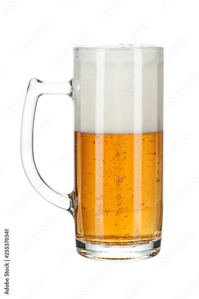 Glass of beer isolated on a white background Glass of beer isolated on a white background