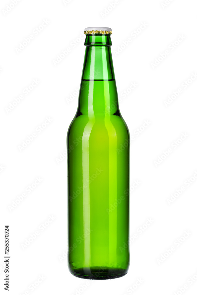 Bottle of light beer isolated on white background close up Bottle of light beer isolated on white background close up