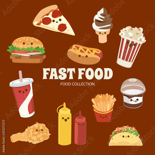 Cute Rainbow Food Objects Collection