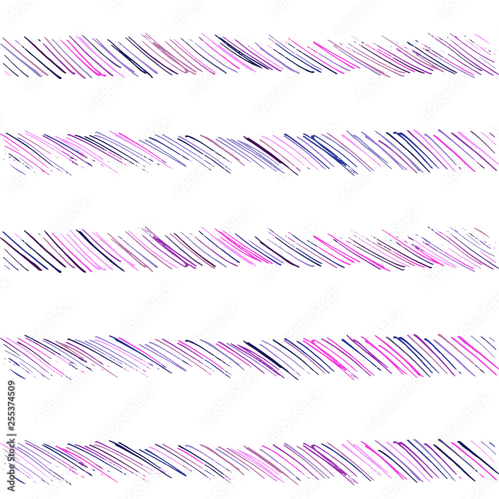Obraz premium Seamless pattern hand drawn ink stripes and line. Simple sketchy wallpaper. School color ink.