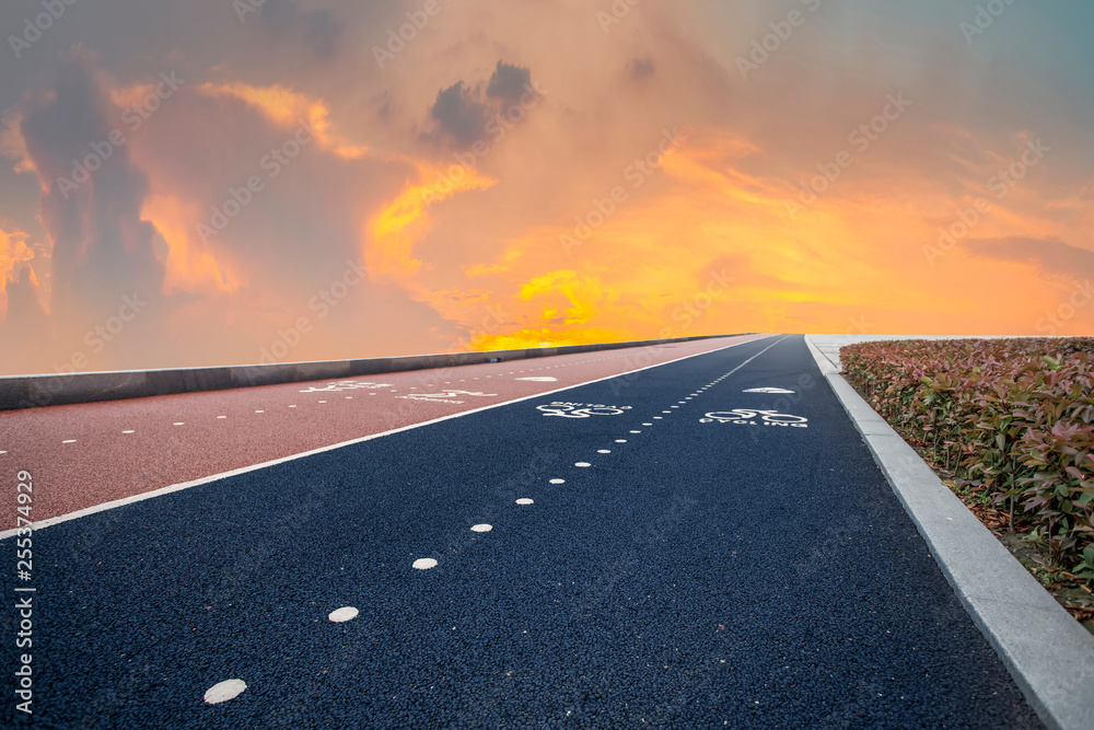 Road surface and sky cloud landscape.. Road surface and sky cloud landscape..