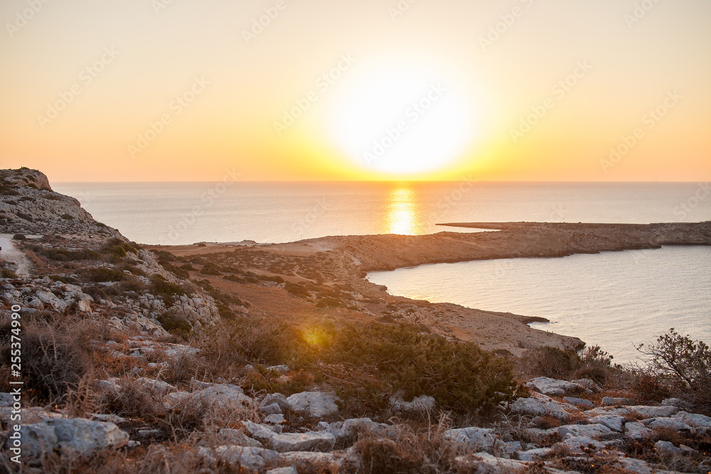 custom made wallpaper toronto digitalSunrise view from the top view point of Cape Greco in Cyrpus