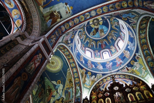 Architecture of Nizhny Novgorod, Russia. SAlexander Nevsky cathedral interior. Popular landmark.