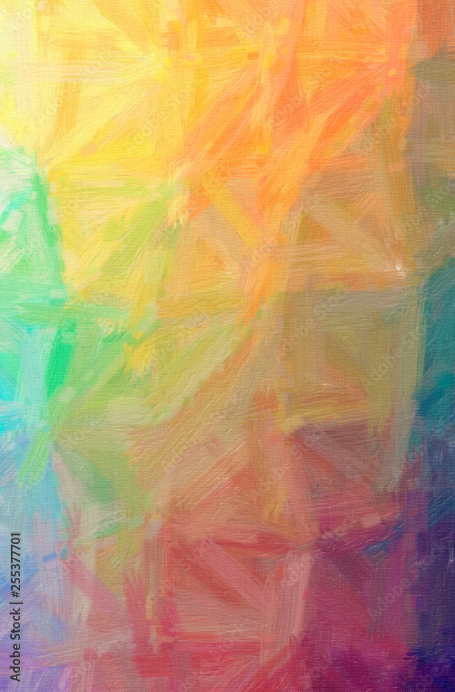 Abstract illustration of orange, yellow Bristle Brush Oil Paint background