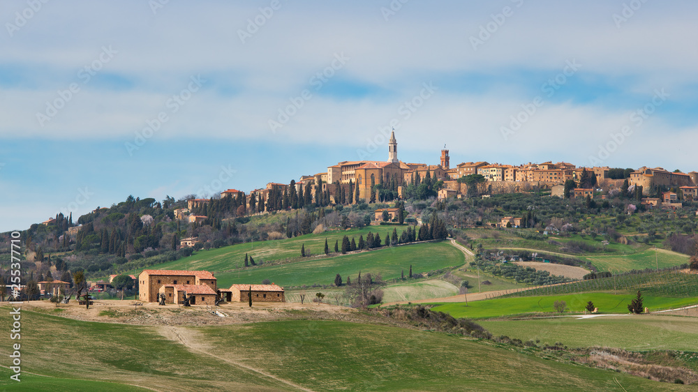 Pienza. landscape in Tuscany. Italy, Valle d'orcia