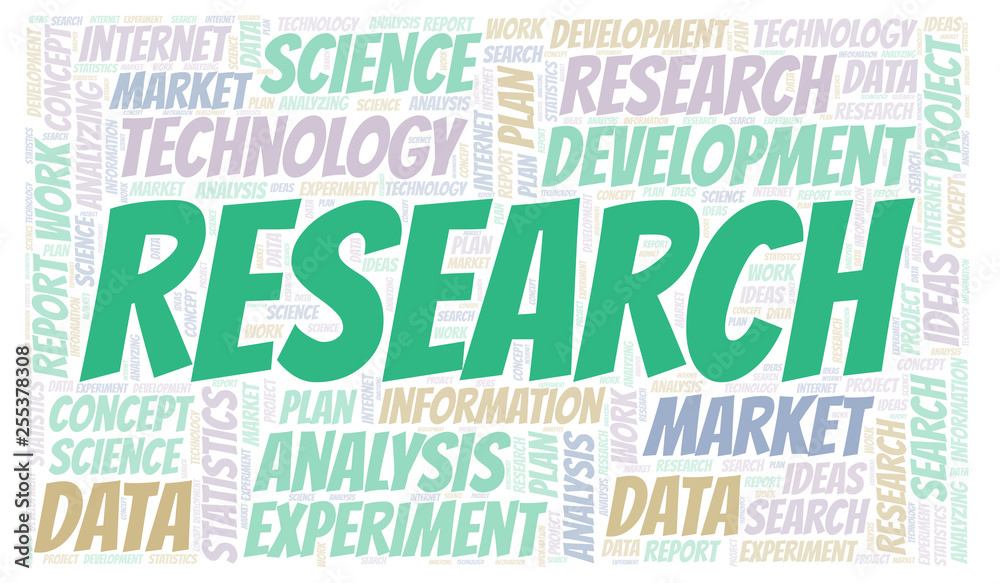 Research word cloud. Research word cloud.