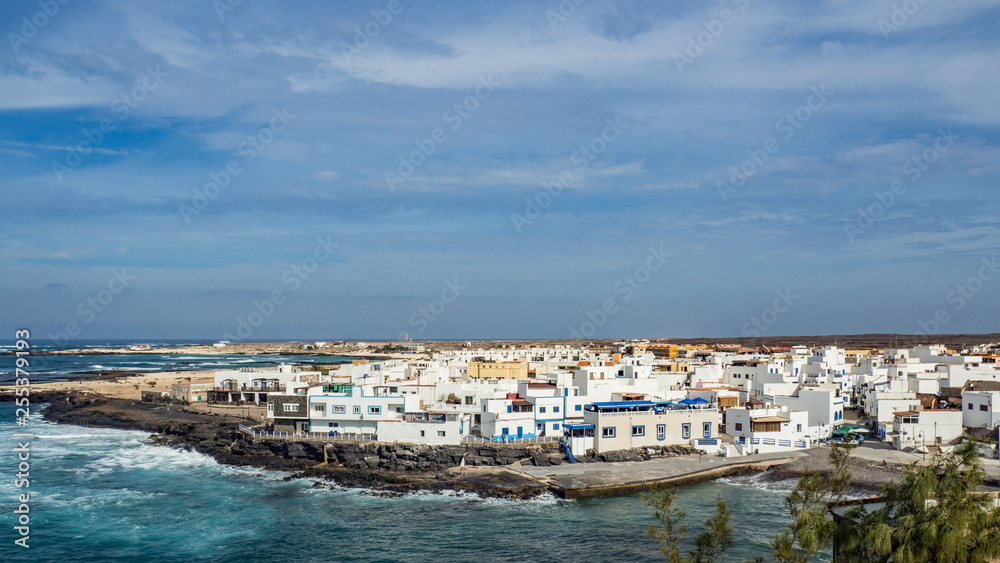 Blick von oben auf El Cotillo auf Fuerteventura