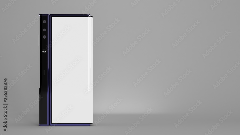 Folding Phone of background, 3d render Folding Phone of background, 3d render