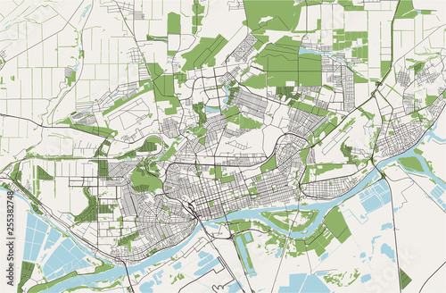 vector map of the city of Rostov-on-Don, Russia
