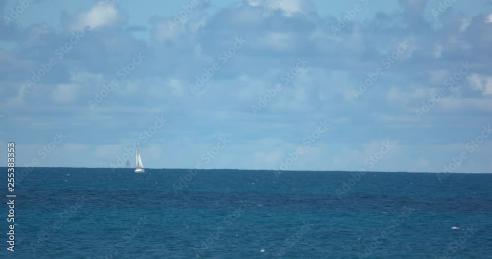 Sailboat off the Coast of Oahu Sailboat off the Coast of Oahu
