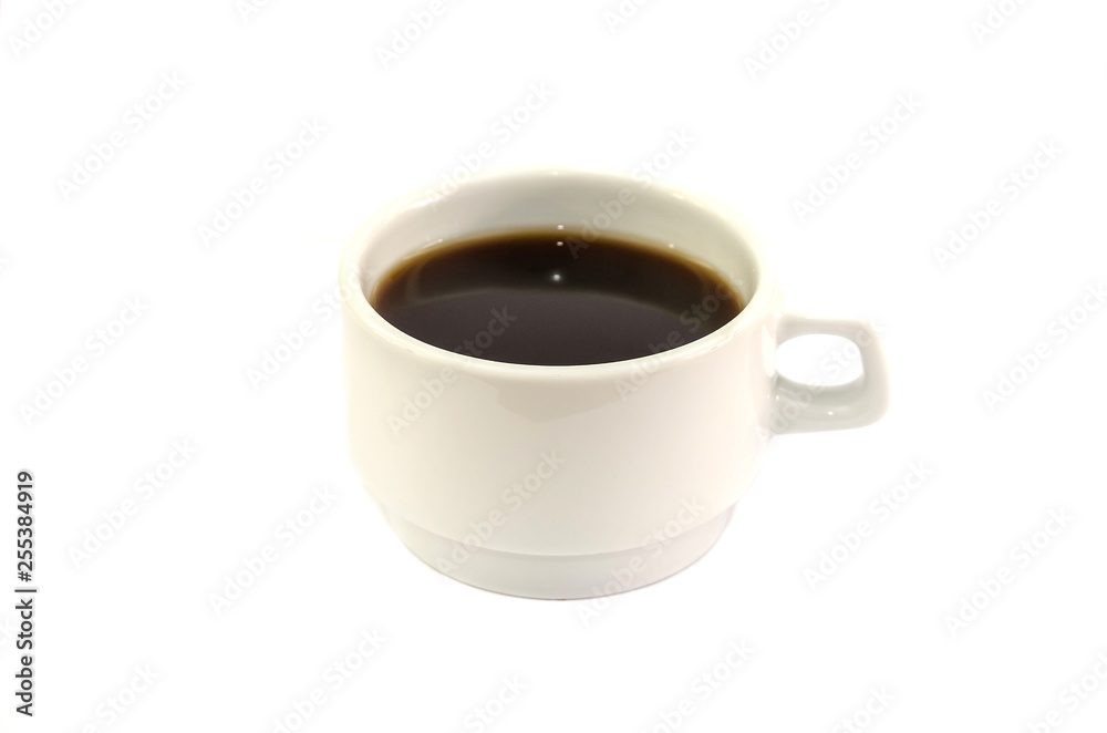 cup of coffee on a white background cup of coffee on a white background