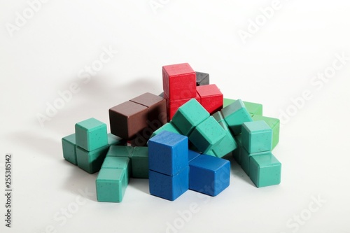 every color all kinds of cubes and children's toys