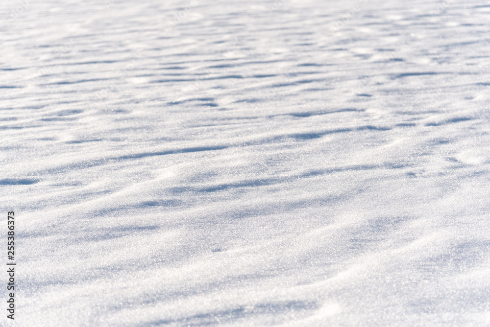 Snow cover texture detail. Freezy winter day background Snow cover texture detail. Freezy winter day background