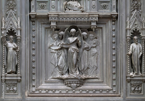 Detail of door of Cattedrale di Santa Maria del Fiore (Cathedral of Saint Mary of the Flower), Florence, Italy