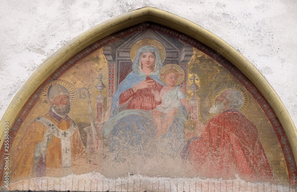 Madonna with Child on the throne with Saints, Sant' Ambrogio Church in Florence, Italy