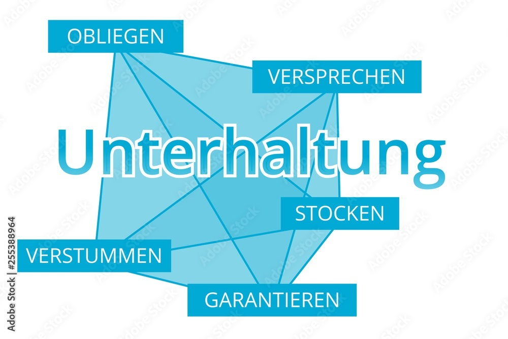 Unterhaltung - Begriffe verbinden, Farbe blau