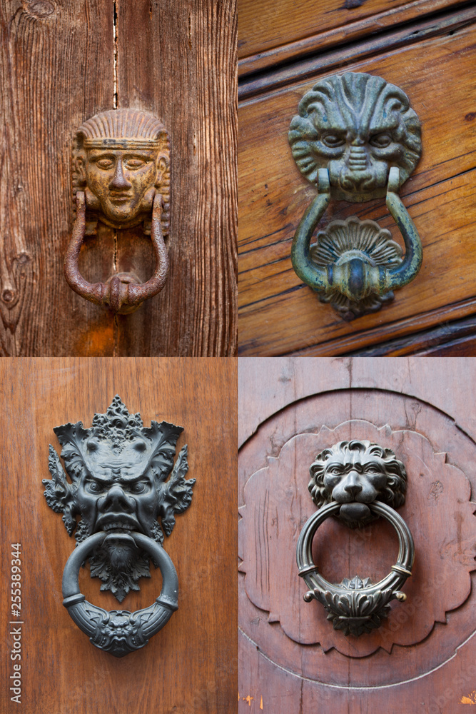 Ancient italian door knockers.