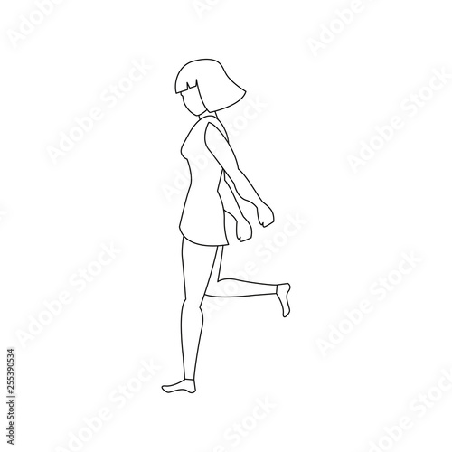 woman character outline