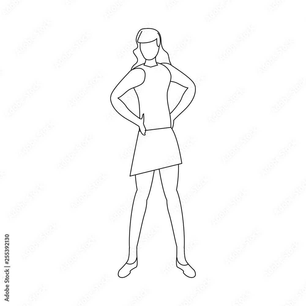 woman character outline