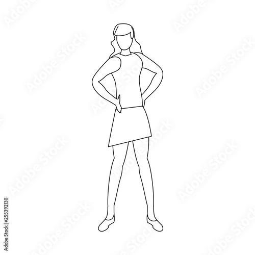 woman character outline