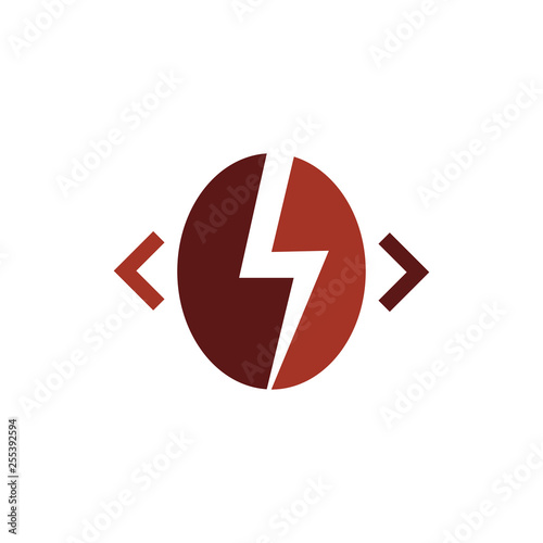 Coffee Power Energy Coffeeshop Logo Vector 