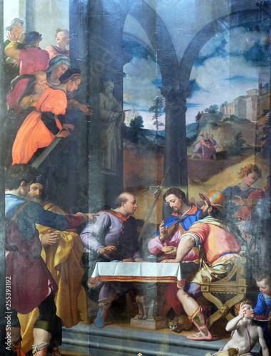 Obraz na plátně Supper at Emmaus by Santi di Tito, Basilica of Santa Croce (Basilica of the Holy