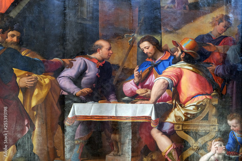 Supper at Emmaus by Santi di Tito, Basilica of Santa Croce (Basilica of the Holy Cross) in Florence, Italy