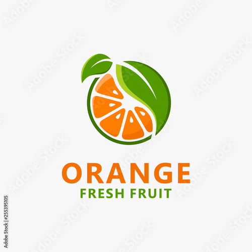 Orange fruit logo design