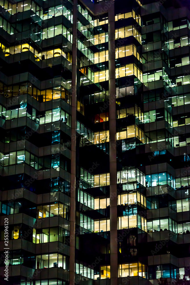 Obraz premium Office building at night, Sydney, Australia