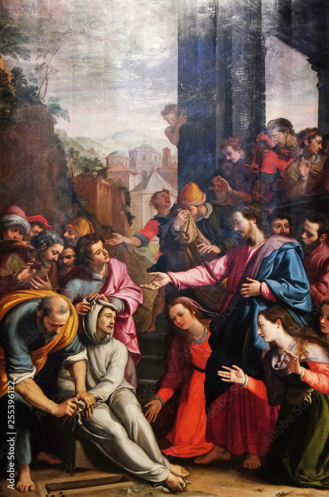 Resurrection of Lazarus by Santi di Tito, Santa Maria Novella Principal Dominican church in Florence, Italy