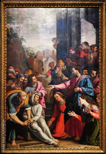 Resurrection of Lazarus by Santi di Tito, Santa Maria Novella Principal Dominican church in Florence, Italy