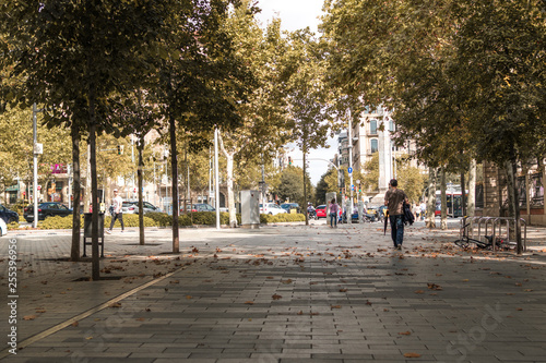 people walking in theBarcelona park