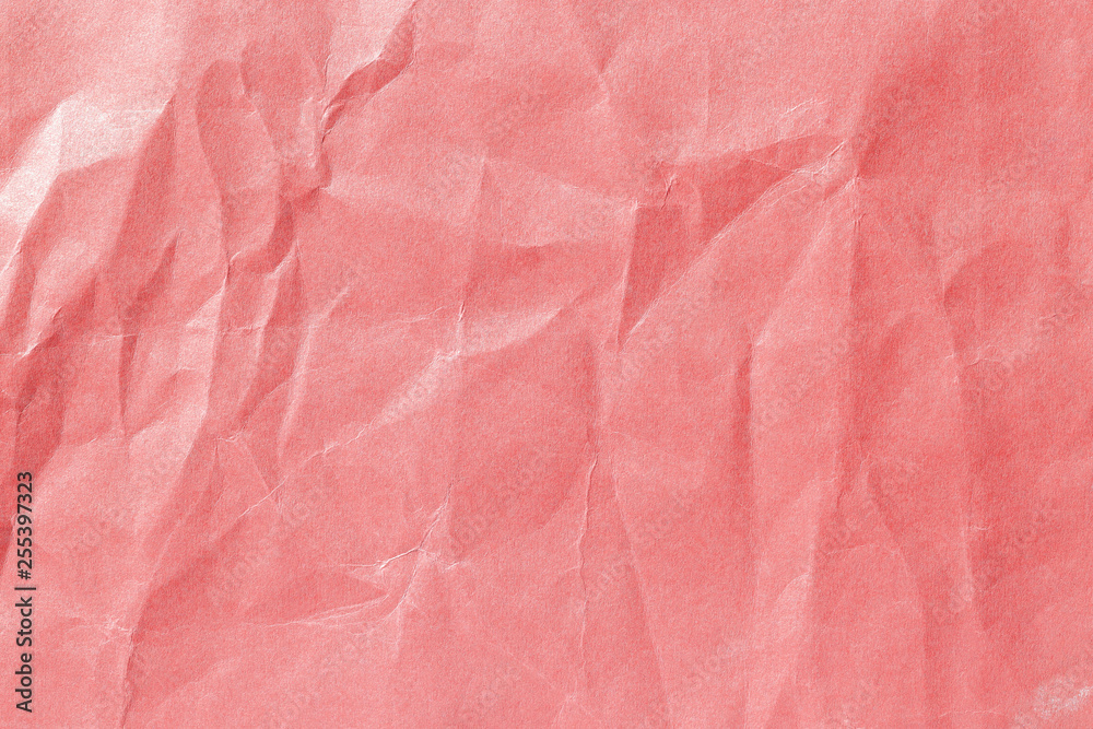 Crumpled red paper texture