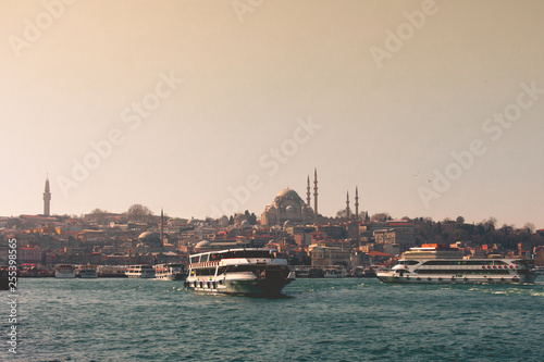 view of istanbul at sunset
