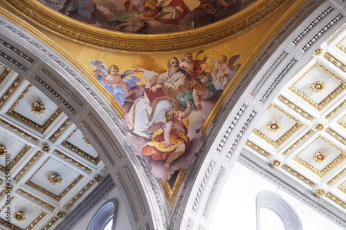Photo Glory of the Florentine saints, fresco by Vincenzo Meucci in the Basilica di San
