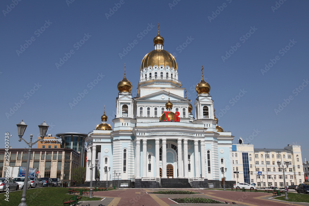 The Cathedral of St. Theodore Ushakov in Saransk, Mordovia of Russia